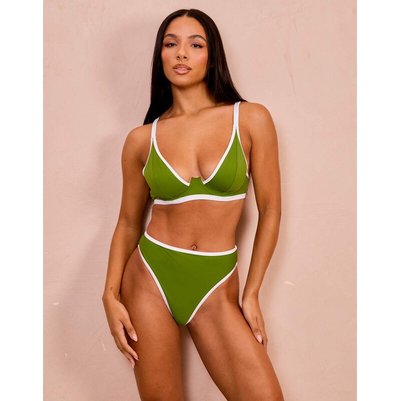 Wolf & Whistle Fuller Bust X Georgia Bayliss high waisted bikini