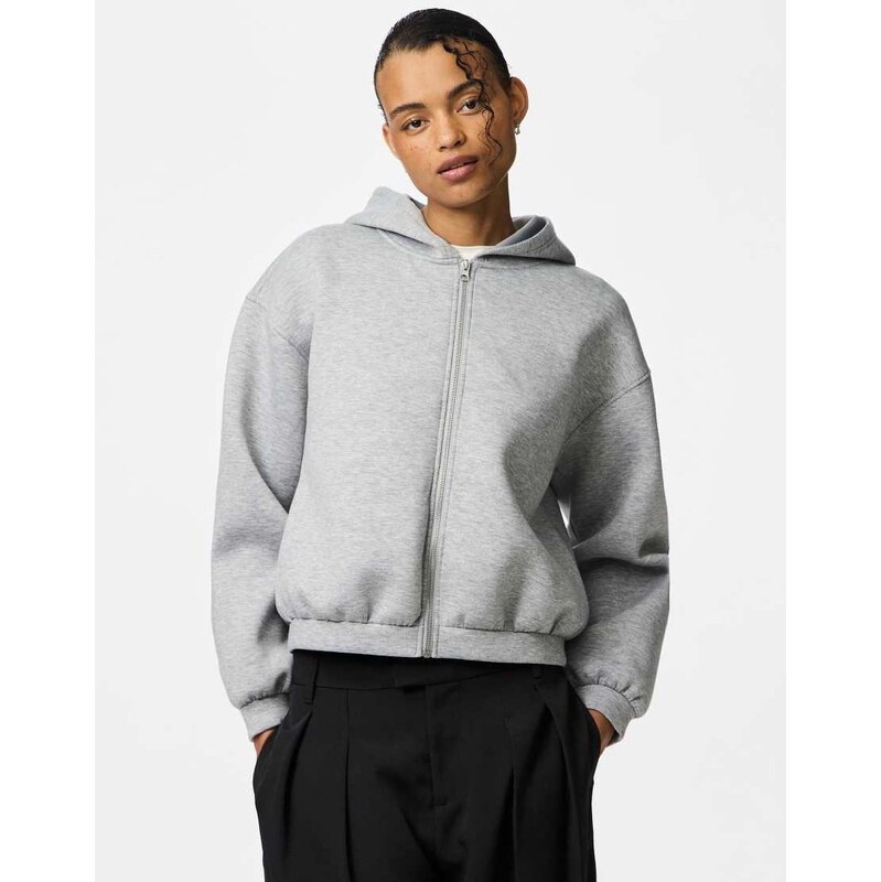 Pieces Hoodie in light grey melange 115522594