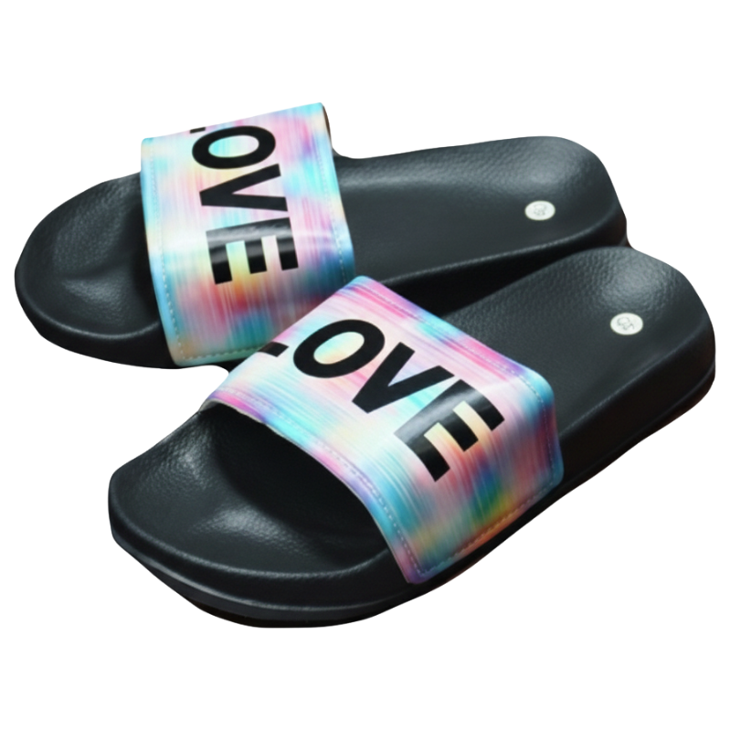 Listar Gumové pantofle dámské černé CAMO 0582