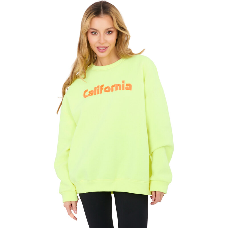Factory Price Dámská mMikina California fluo žlutá