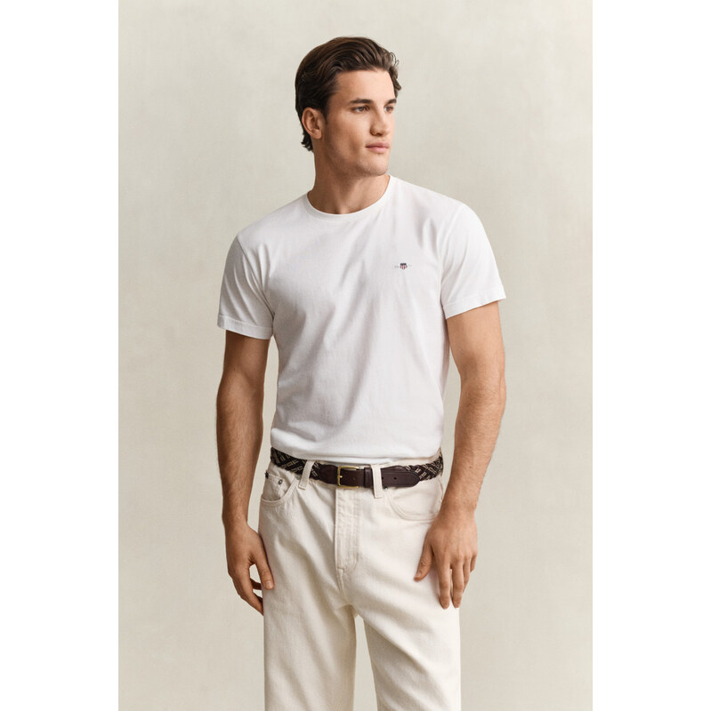 TRIČKO GANT SLIM SHIELD SS T-SHIRT WHITE