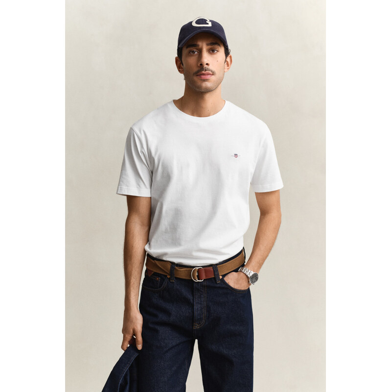 TRIČKO GANT REG SHIELD SS T-SHIRT WHITE