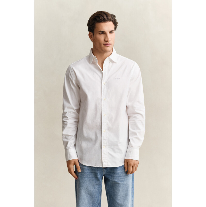 KOŠILE GANT REG PINPOINT OXFORD SHIRT WHITE
