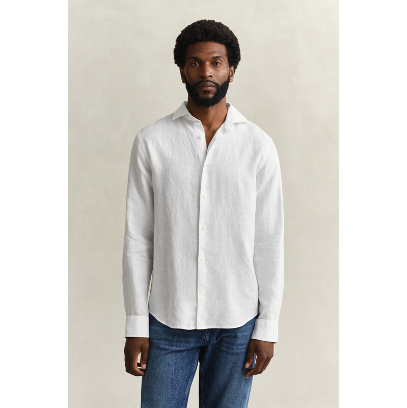 KOŠILE GANT REG LINEN SHIRT WHITE
