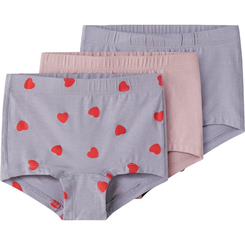 NAME IT Spodní prádlo šedá / lenvandulová / pink / červená
