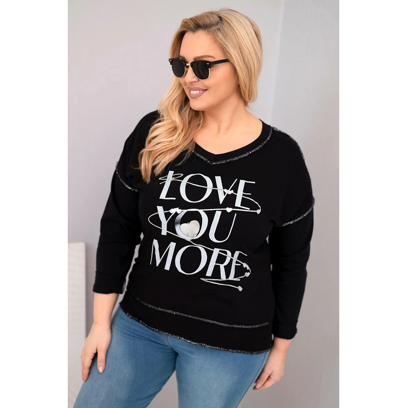 Kesi Dámské tričko Plus Size Love You More ART31003