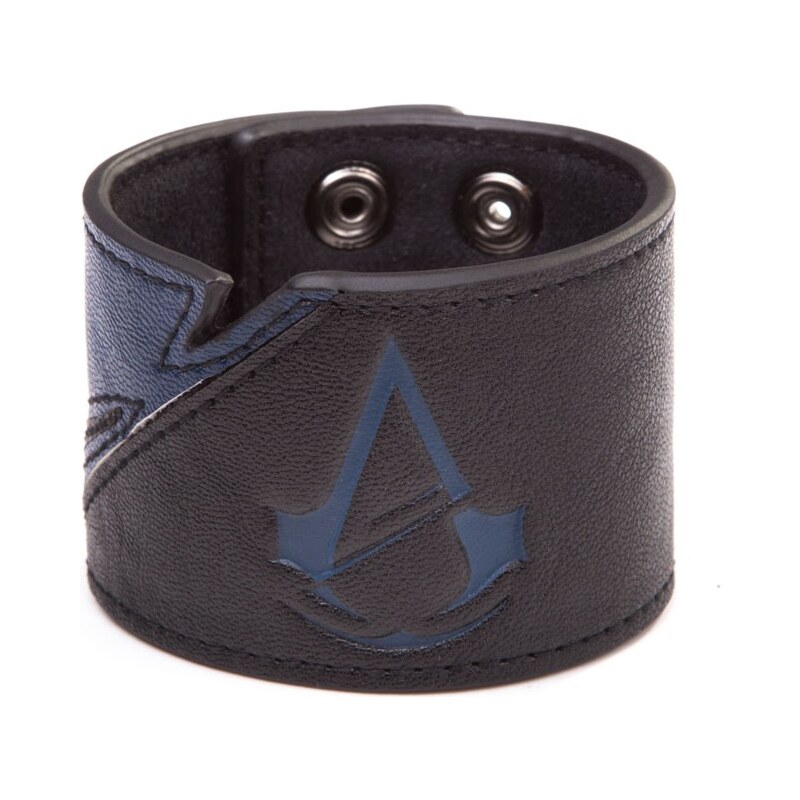 Bioworld Merchandising Assassins Creed Unity náramek s modrým logem