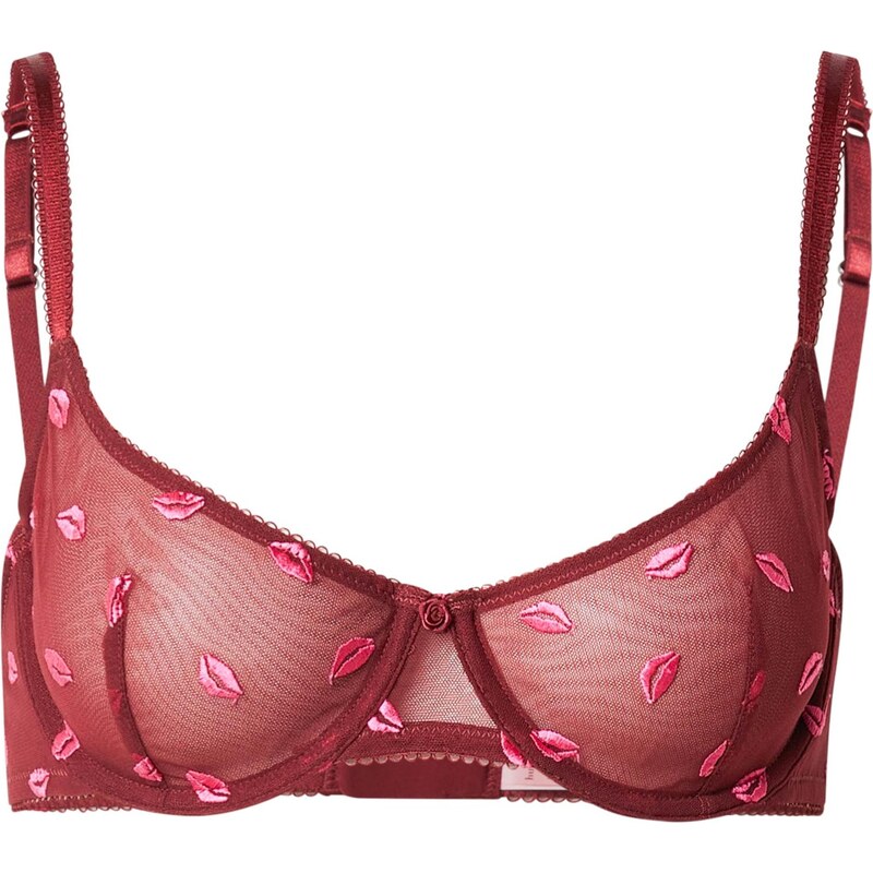 Hunkemöller Podprsenka růžová / tmavě červená