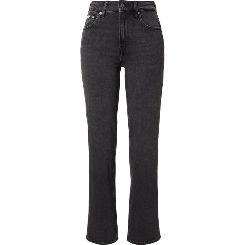 Calvin Klein Jeans Džíny Whiskered High Rise Straight Black