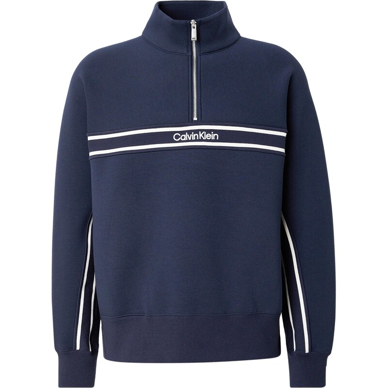 Calvin Klein Jeans Mikina tmavě modrá / bílá