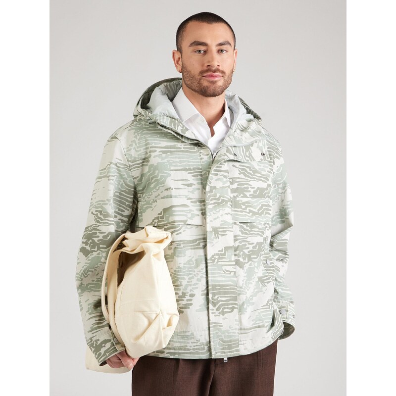 BOSS Přechodná bunda 'Ocombo' režná / pastelově zelená / offwhite