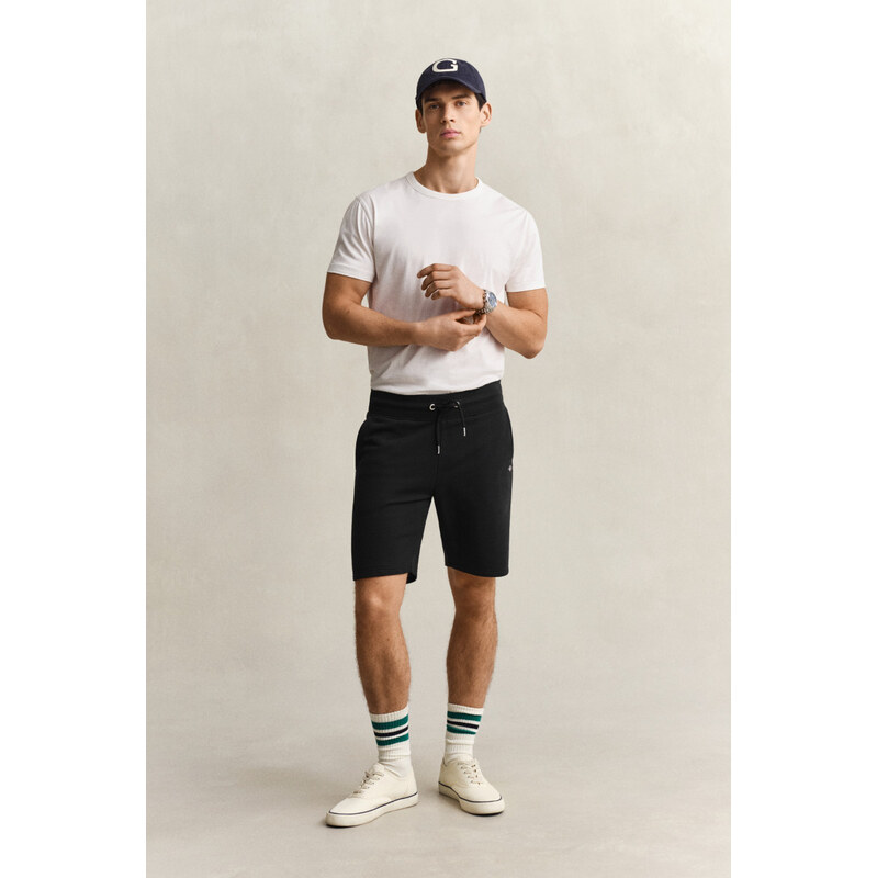 TEPLÁKOVÉ ŠORTKY GANT REG SHIELD SWEAT SHORTS BLACK