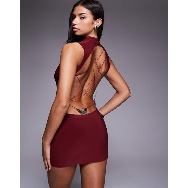 I.AM.GIA Larisa slinky keyhole detail open cross back butterfly 115519138