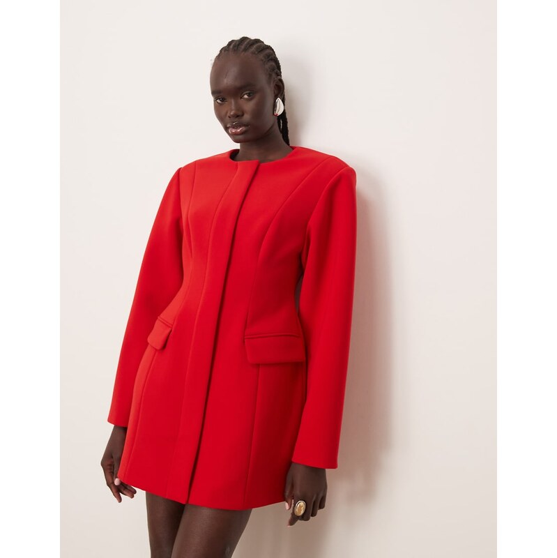 ARRANGE cinched waist blazer dress in red 112696542