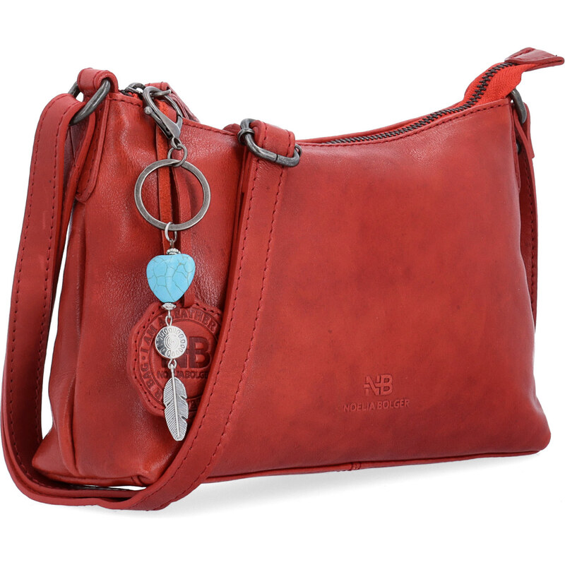 Kožená kabelka crossbody Noelia Bolger červená NB 3101 CV