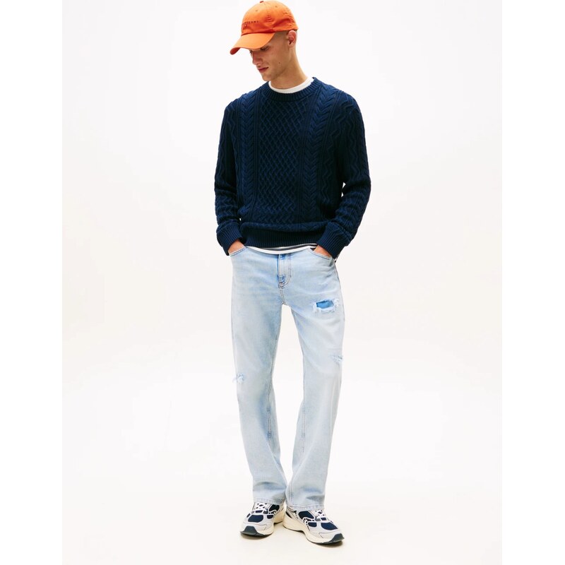 Tommy Jeans pánský tmavě modrý svetr