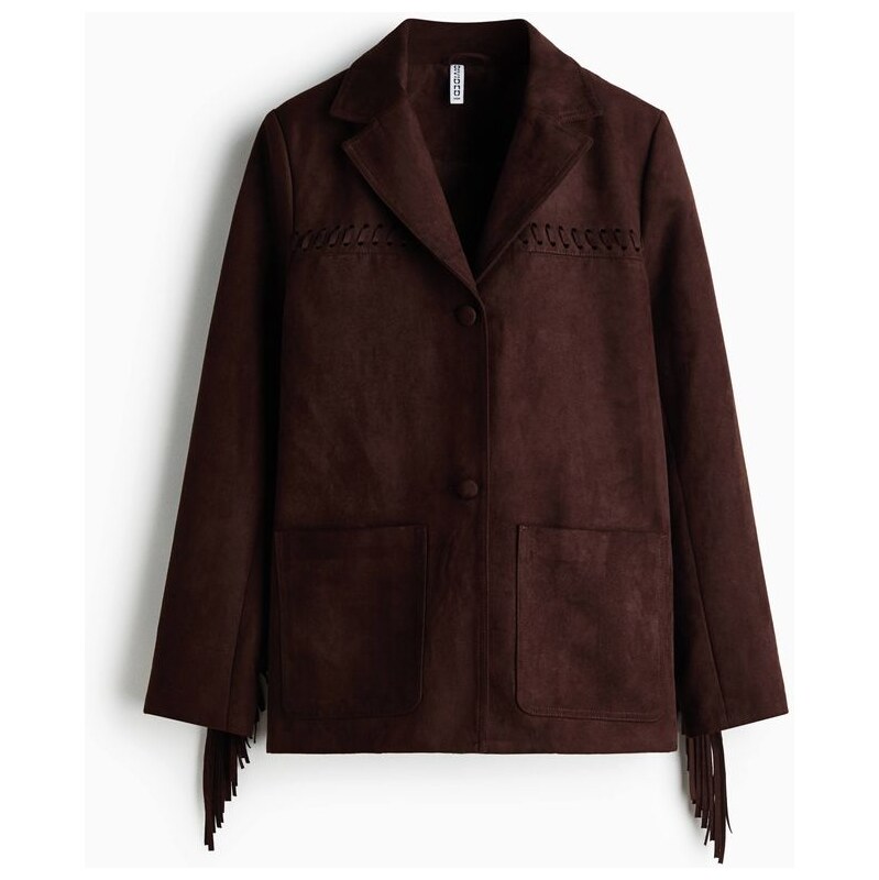 H&M - Sakos třásněmi - hnědá 112696897