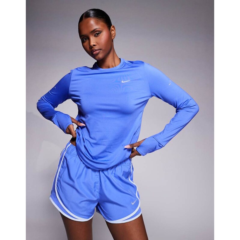 Nike Running Tempo Dri-FIT mid rise 3 inch shorts in blue