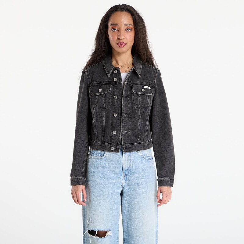 Bunda Calvin Klein Jeans Cropped 90S Denim Jacket Black XS