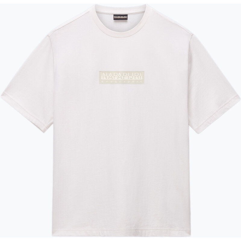 Pánské tričko Napapijri S-Box Logo white whisper