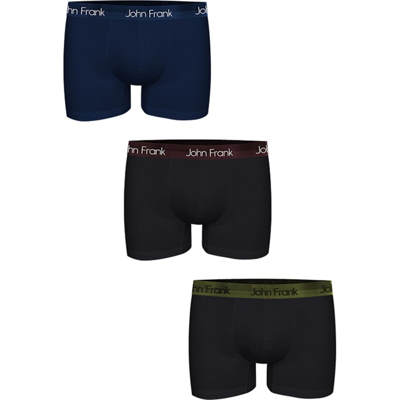 Pánské boxerky John Frank JF3BPB04 3PACK