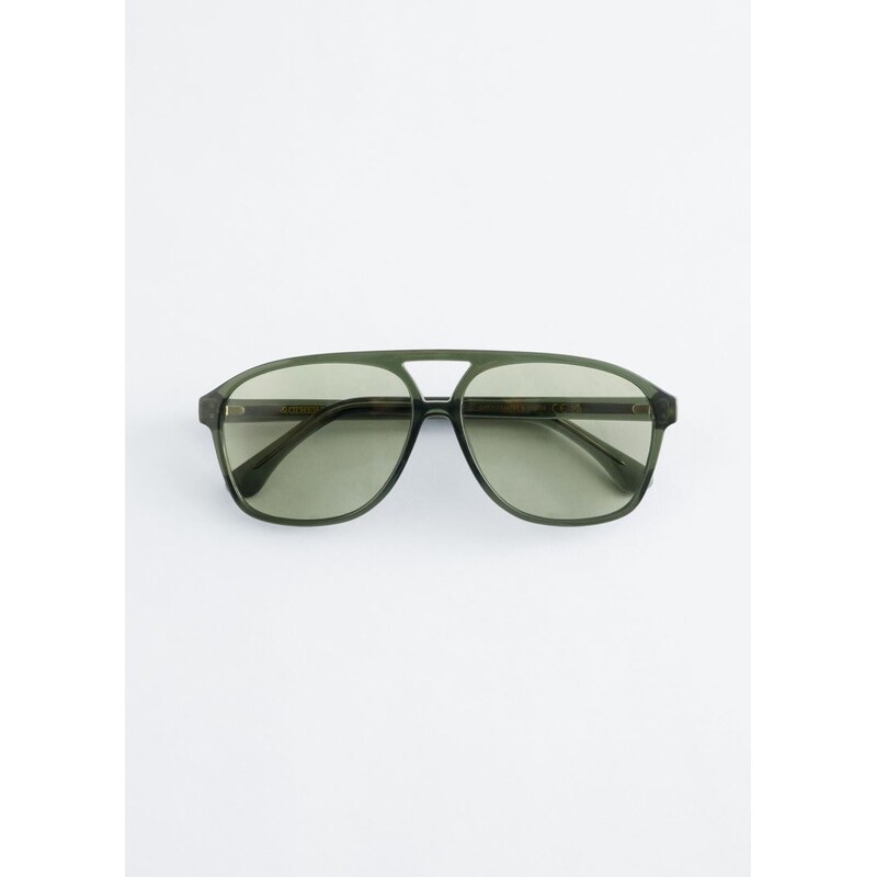 H&M - Nadměrné aviator sluneční brýle - zelená 112705580