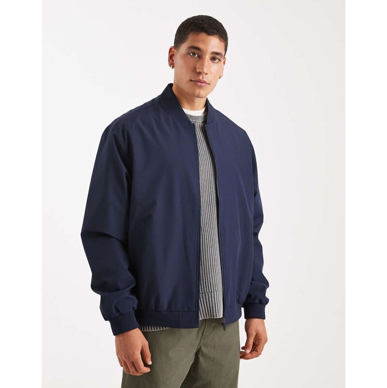 Jack & Jones bomber jacket in navy