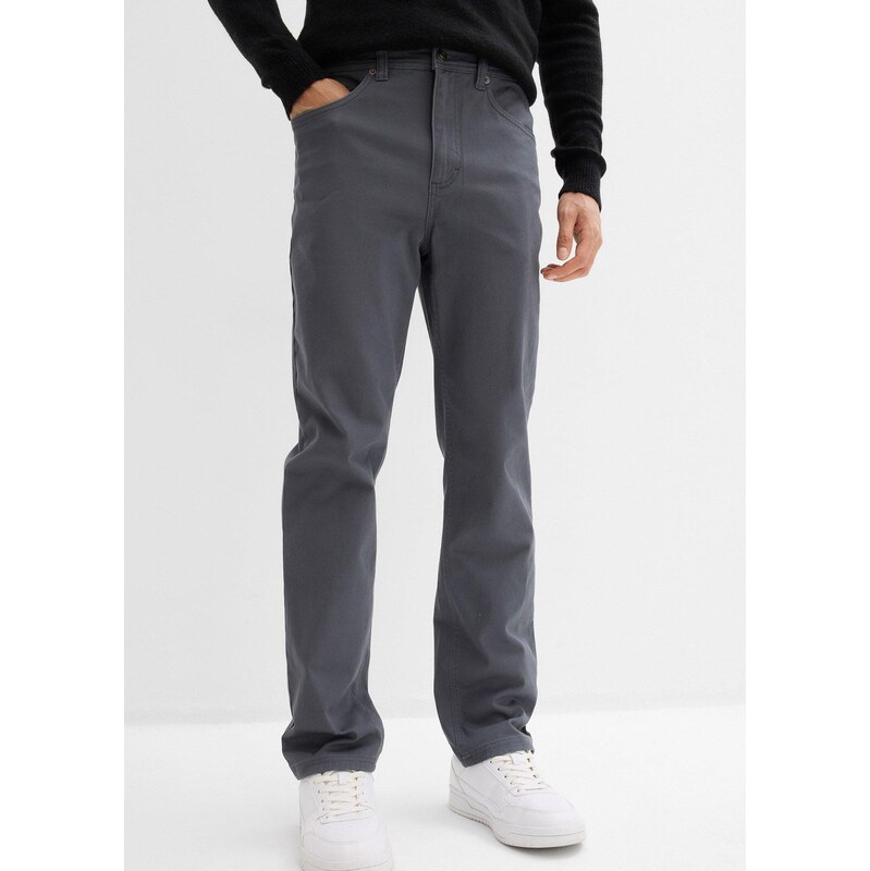 bonprix Strečové kalhoty Classic Fit s pružným pasem, Straight