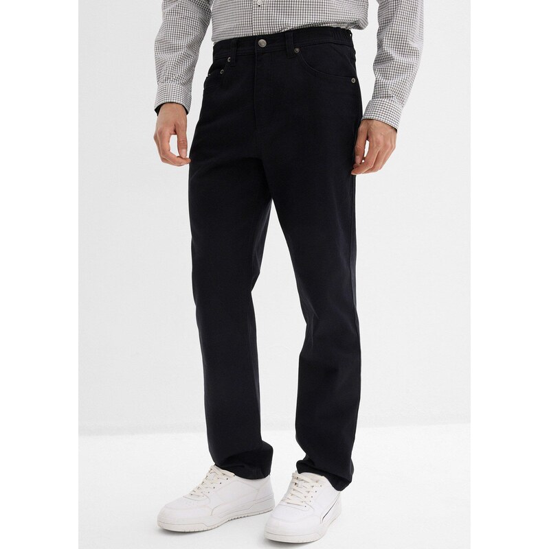 bonprix Strečové kalhoty Classic Fit s pružným pasem, Straight