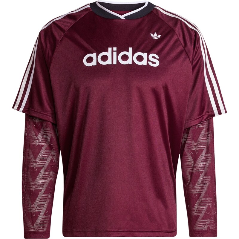 ADIDAS ORIGINALS Tričko vínově červená / bílá