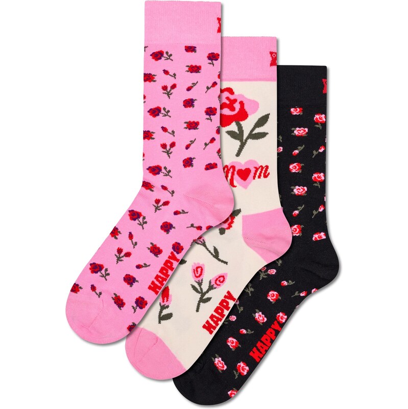 Happy Socks Ponožky světle růžová / červená / černá / bílá 112711294
