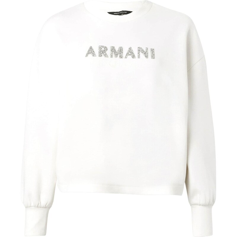 ARMANI EXCHANGE Mikina stříbrná / offwhite