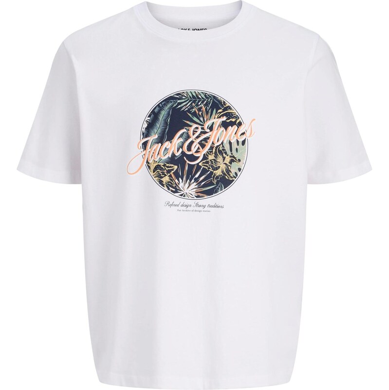 JACK & JONES Tričko JJHonolulu tmavě modrá / světle zelená /