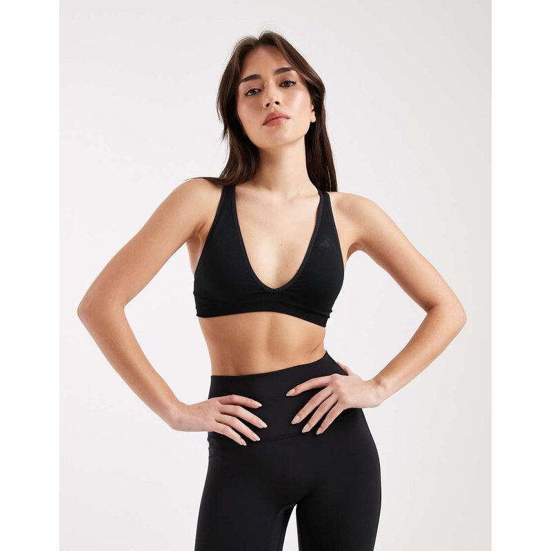 adidas performance Workout essentials knit light support bra in