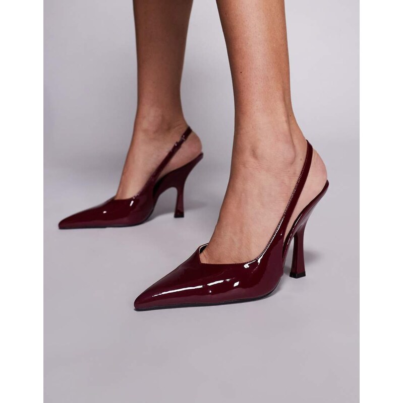 SIMMI Shoes Simmi London Keely slingback heeled shoes in burgundy 115518885