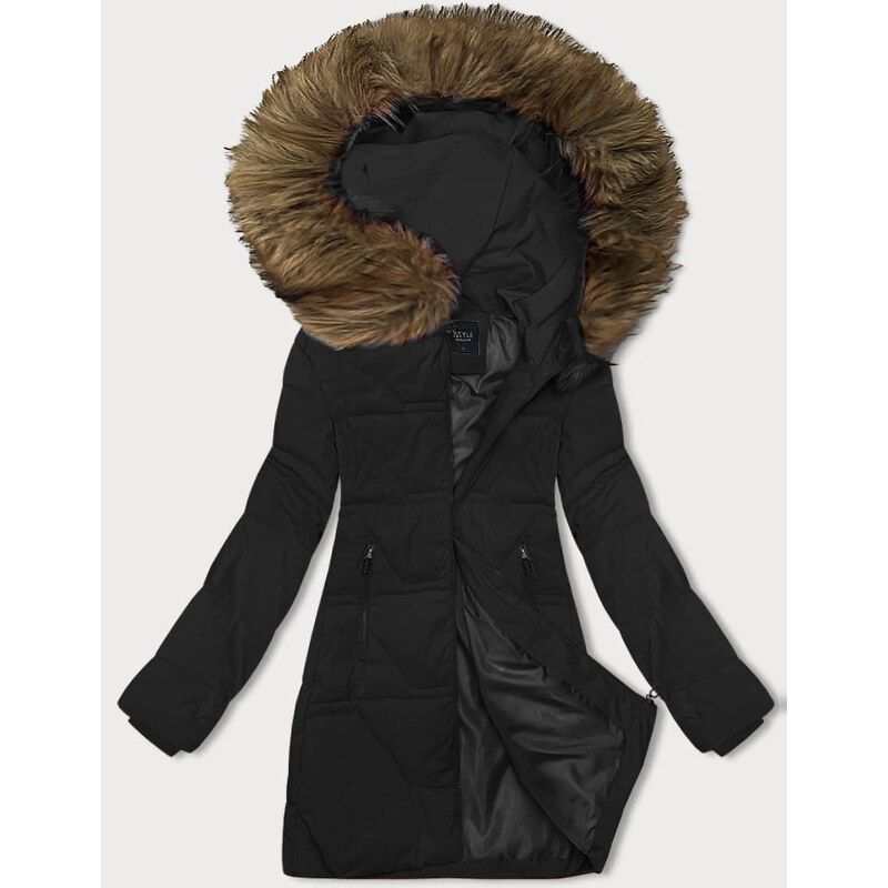 Dámská zimní bunda s kapucí J Style černá (16M9099-392) 102942426