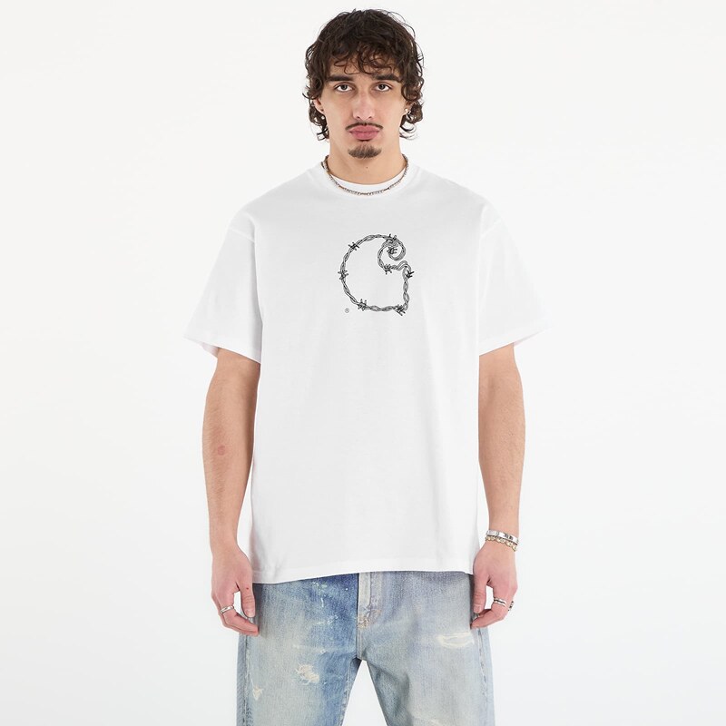 Tričko Carhartt WIP S/S Barbwire C T-Shirt UNISEX White L