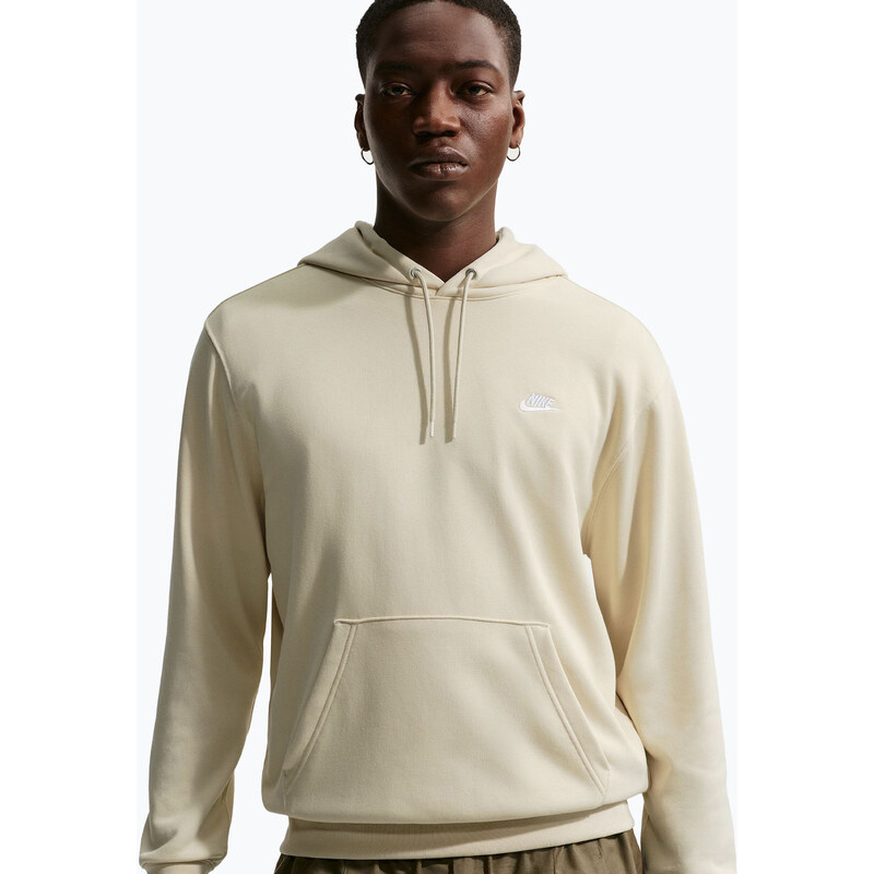 Pánská mikina Nike Club French Terry Pullover Hoodie light khaki
