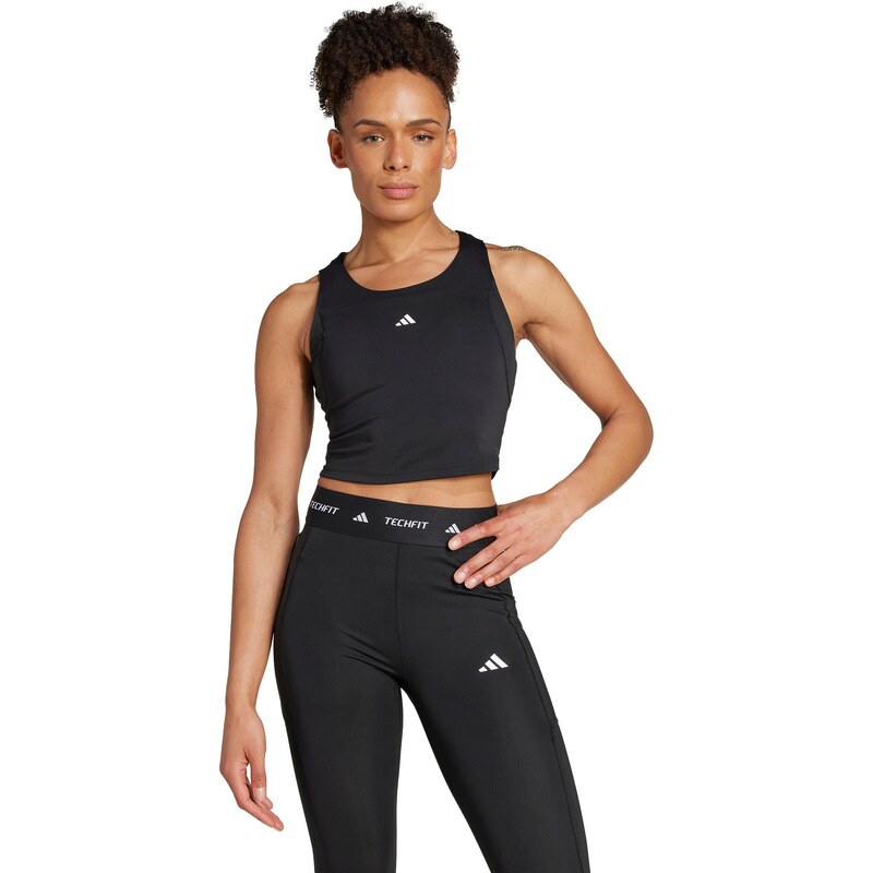 ADIDAS PERFORMANCE Sportovní top černá / bílá