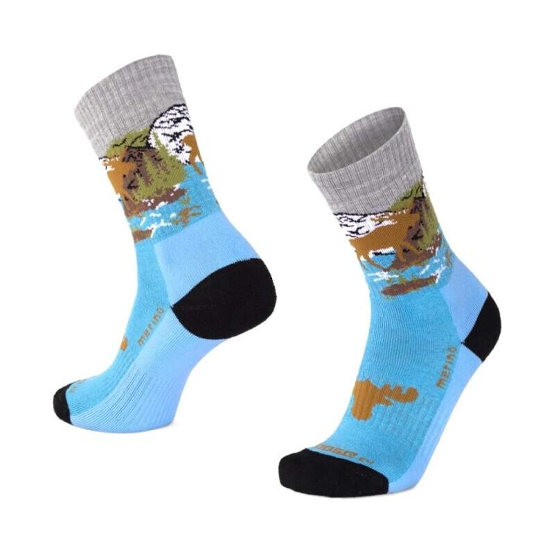 ALP ELK celofroté merino ponožky Moose 112730402