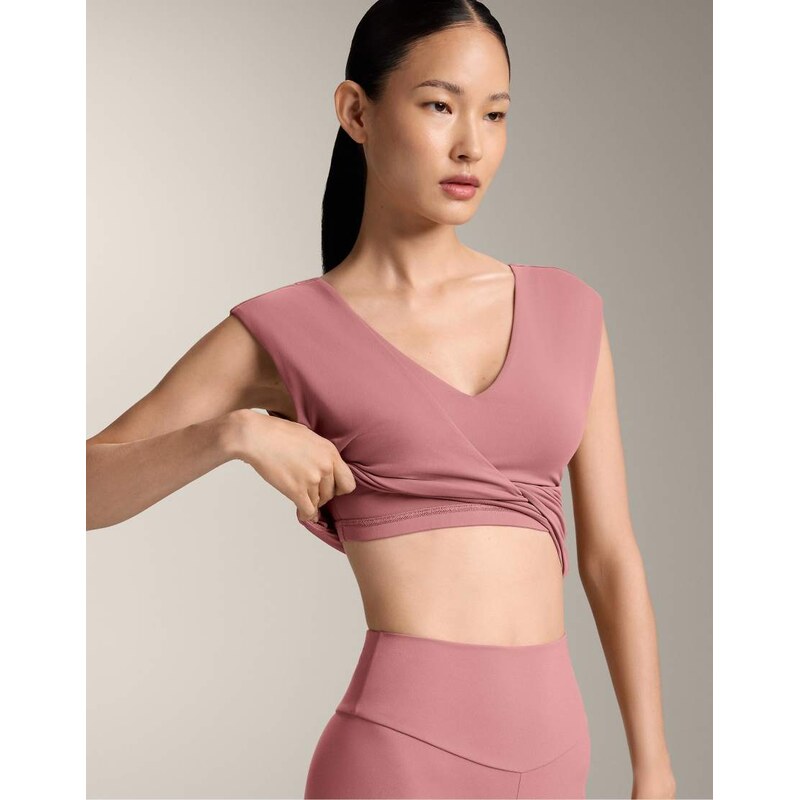 OYSHO Crossover comfortlux tank top in pale pink