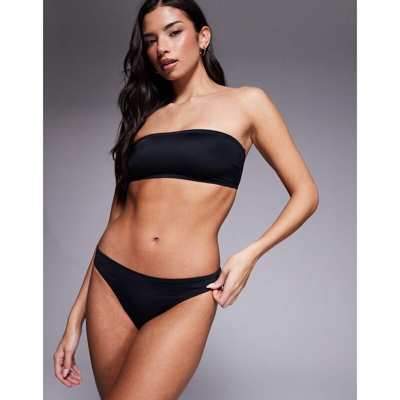 ASOS DESIGN Maya classic thong bikini bottom in black 115519376