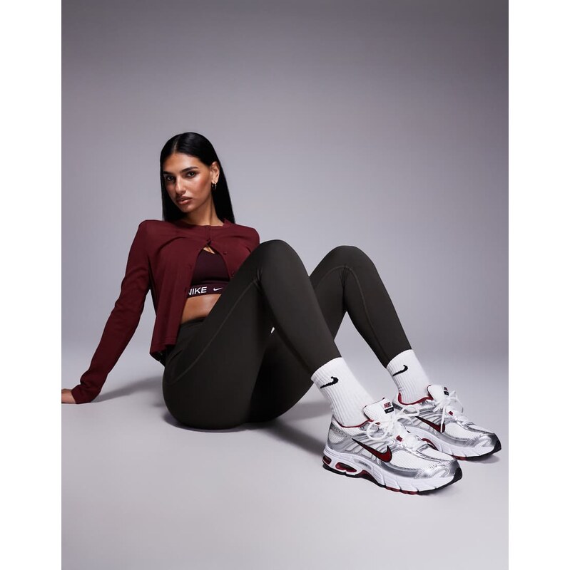 Nike Air Max Moto 2K trainers in white and red