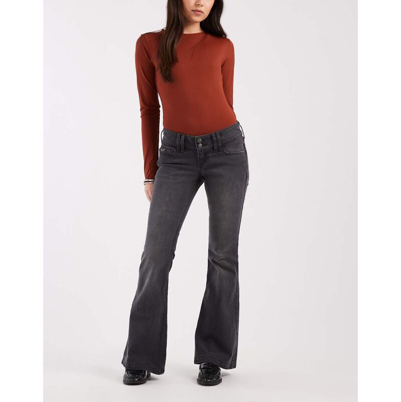 Hollister low rise bootcut jeans in washed black 112730735