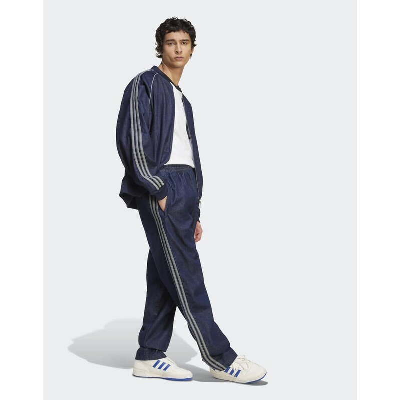 adidas Originals Adidas adicolor loose trackpant denim stone in indigo 115505794