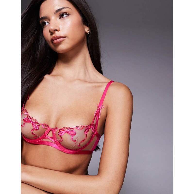 Ann Summers Bound by love non padded balcony bra in pink 112746673
