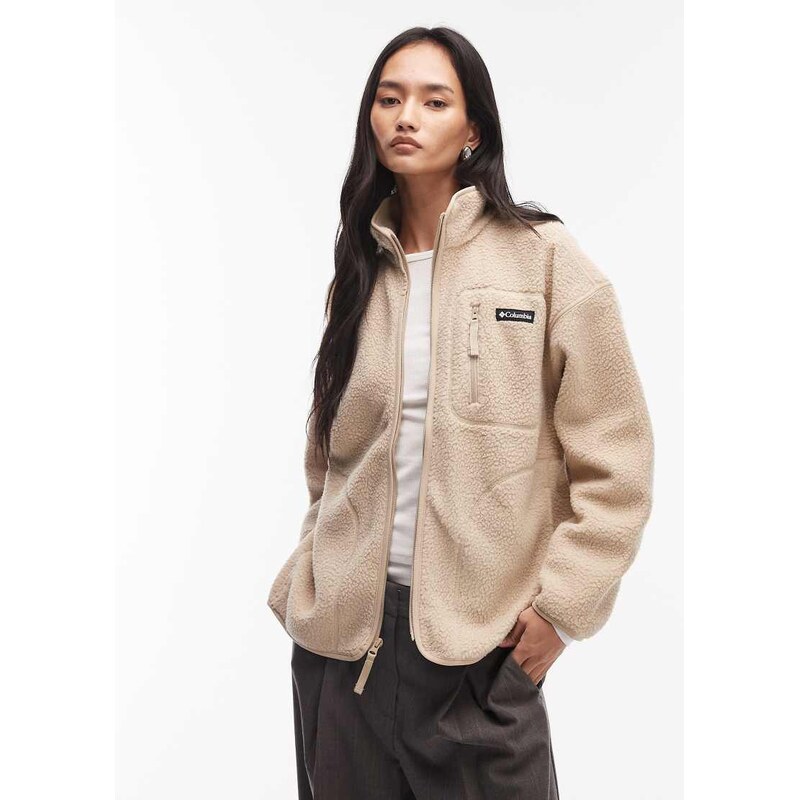 Columbia Flow Finder zip up fleece in beige - ASOS Exclusive-Neutral 112730784