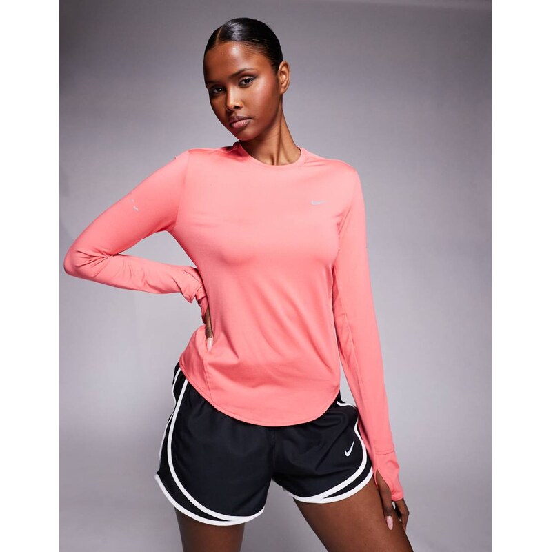 Nike Running Swift Dri-FIT long sleeve top in pink