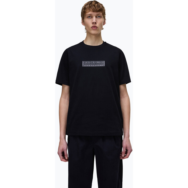 Pánské tričko Napapijri S-Box Logo black beauty