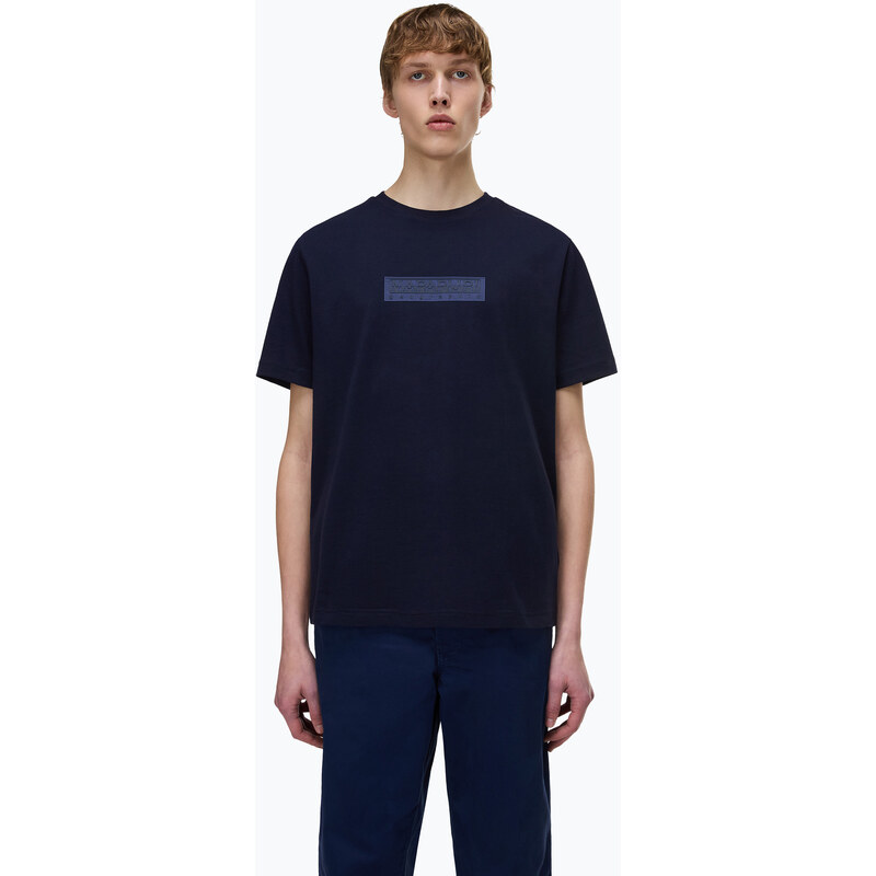 Pánské tričko Napapijri S-Box Logo navy blue